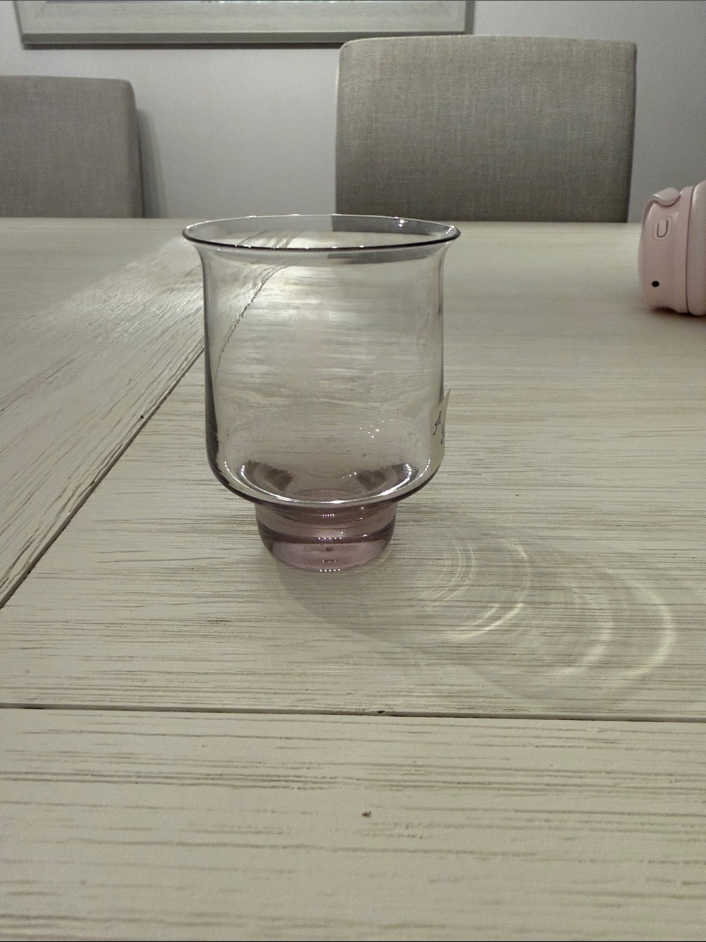 Glass Vase in Pale Purple - Elegant Home Accent